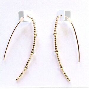 NWT BAUBLEBAR CLEAR CRYSTAL BEADED THREADER EARRINGS